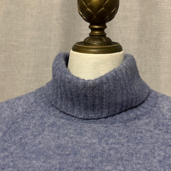 J Crew Sweater-Sz L-Tipped Turtle Neck-River/Sunset Striped-Merino/Alpaca/Poly - Picture 2 of 16